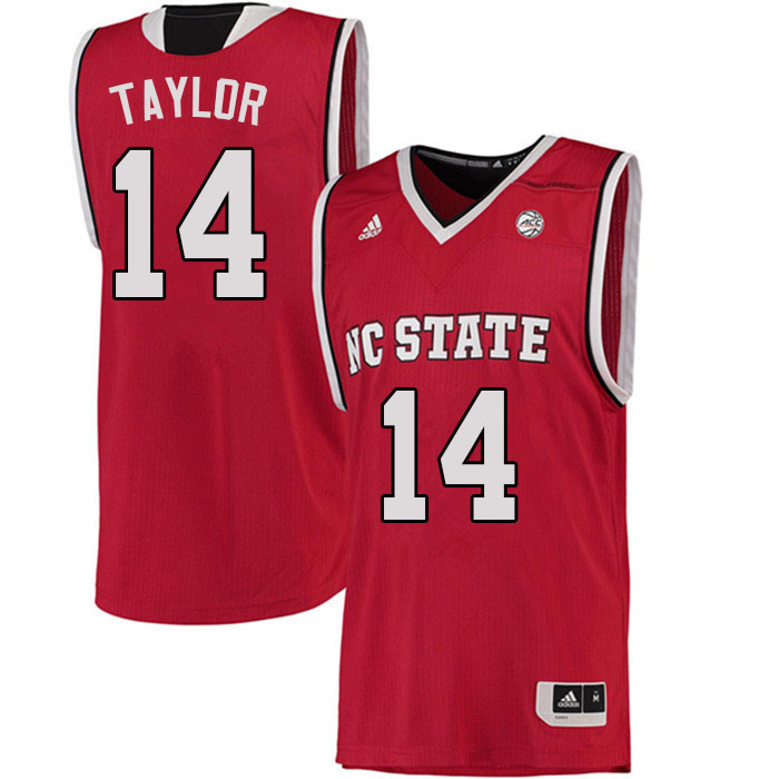 Men #14 A.J. Taylor NC State Wolfpack College Basketball Jerseys Sale-Red